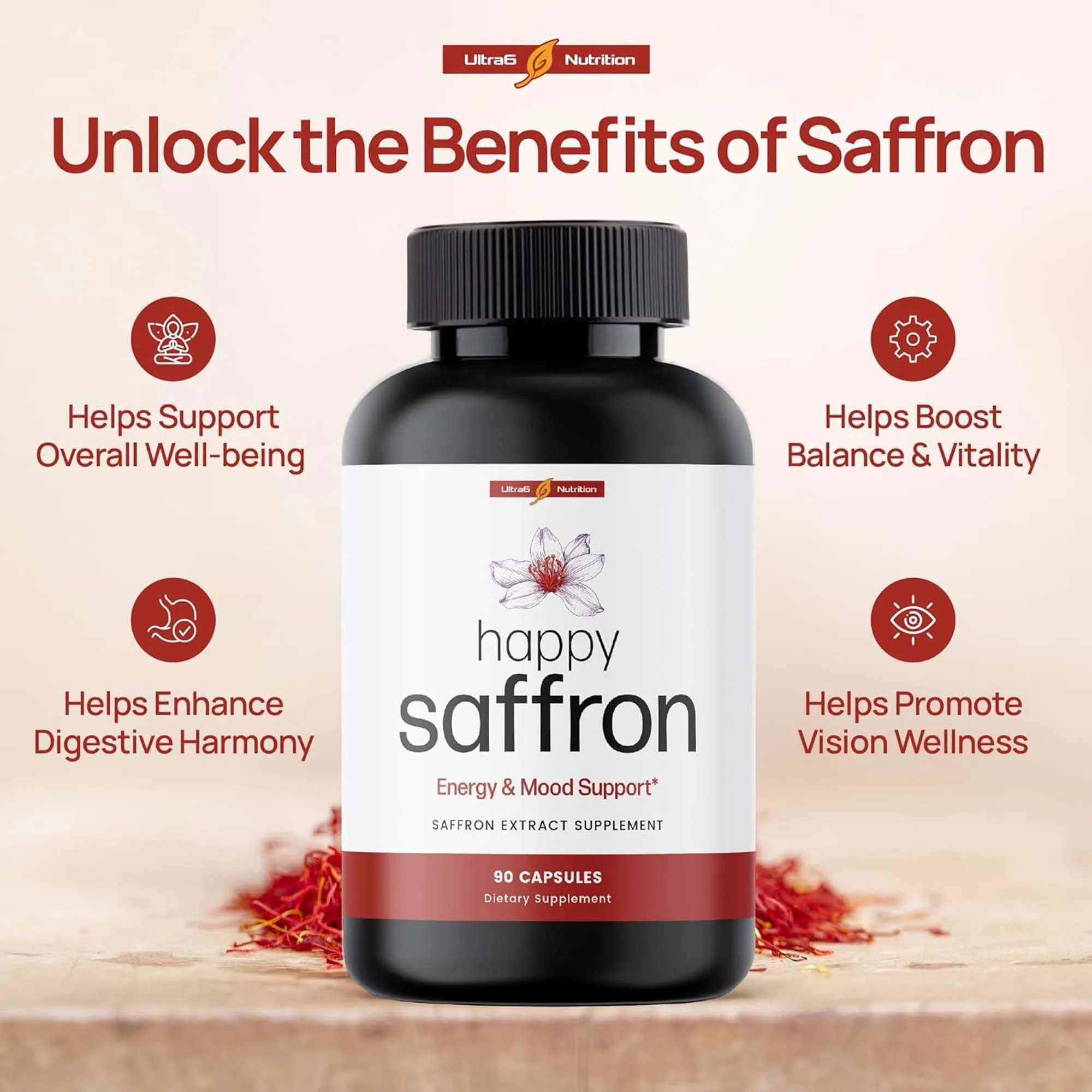 Health And Wellness Promotion - Capsule di estratto di zafferano, integratore