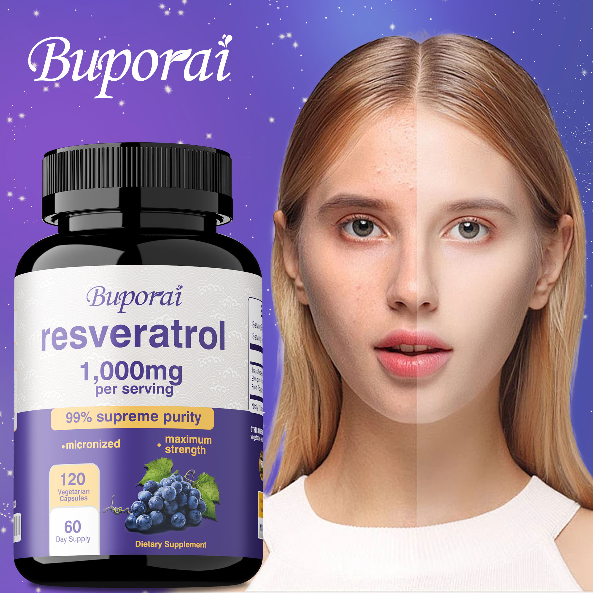 Health And Wellness Promotion - Capsule di resveratrolo - Anti-invecchiamento, favorisce
