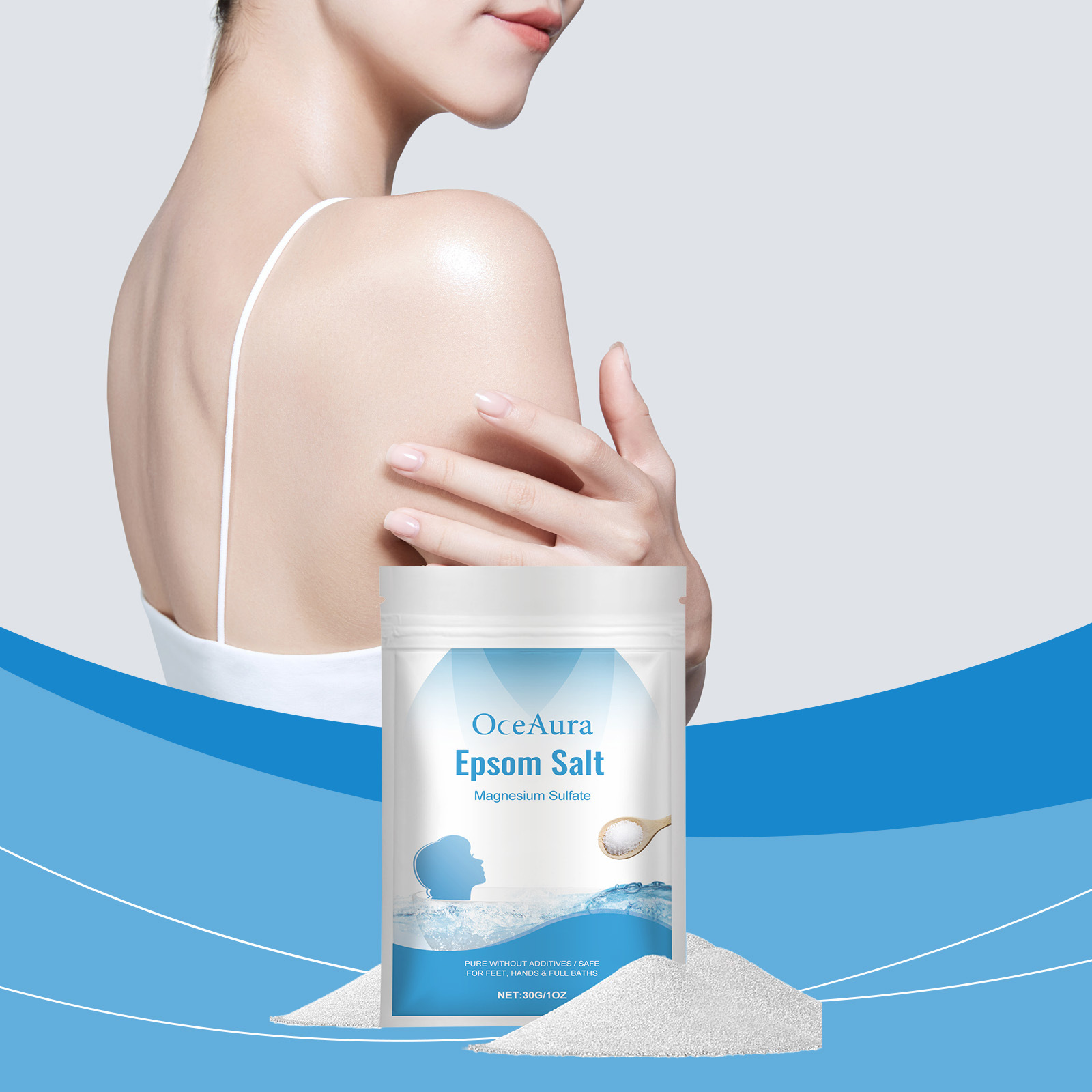 Bath Salts Magnesium - Epsom Sale Solfato di magnesio Idratante